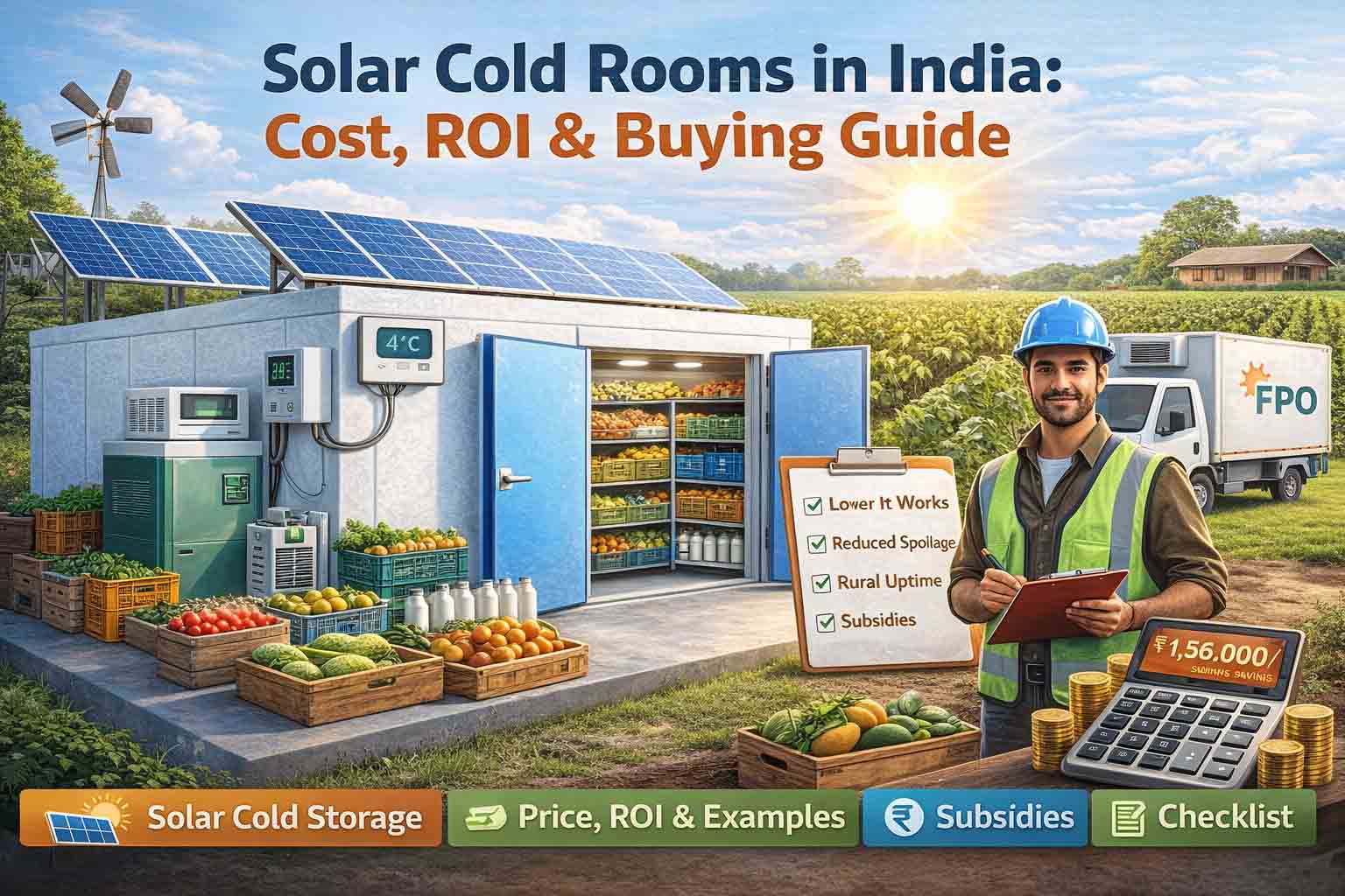 Solar Cold Room in India: Cost, ROI & Buying Guide