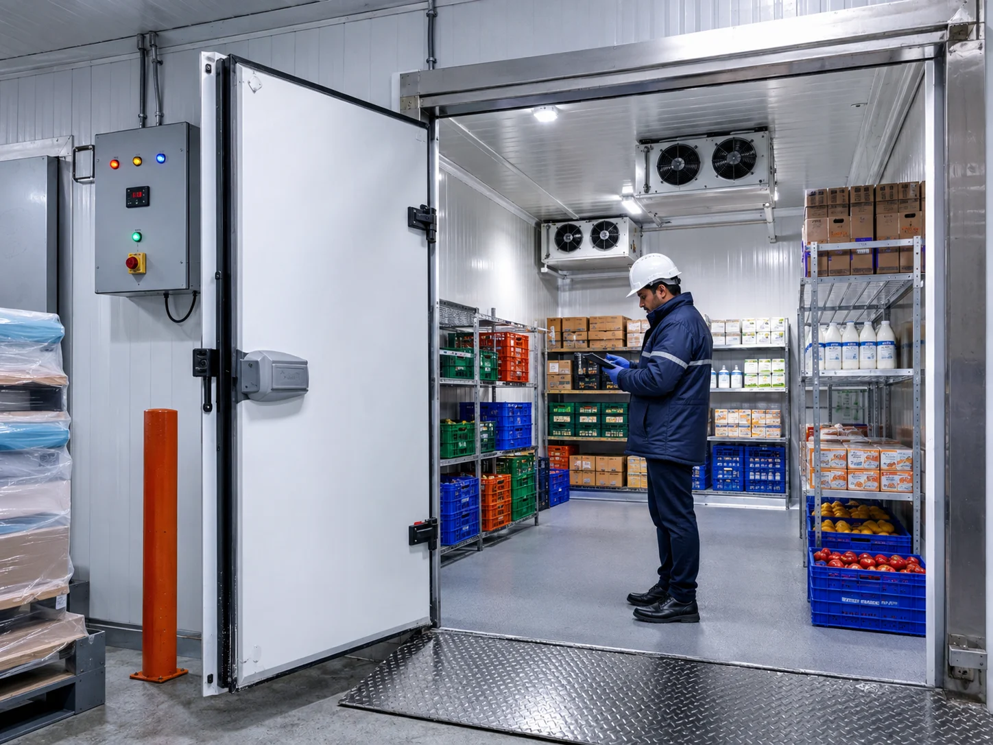 Walk-in cold room with insulated panels and refrigeration system in Kolkata