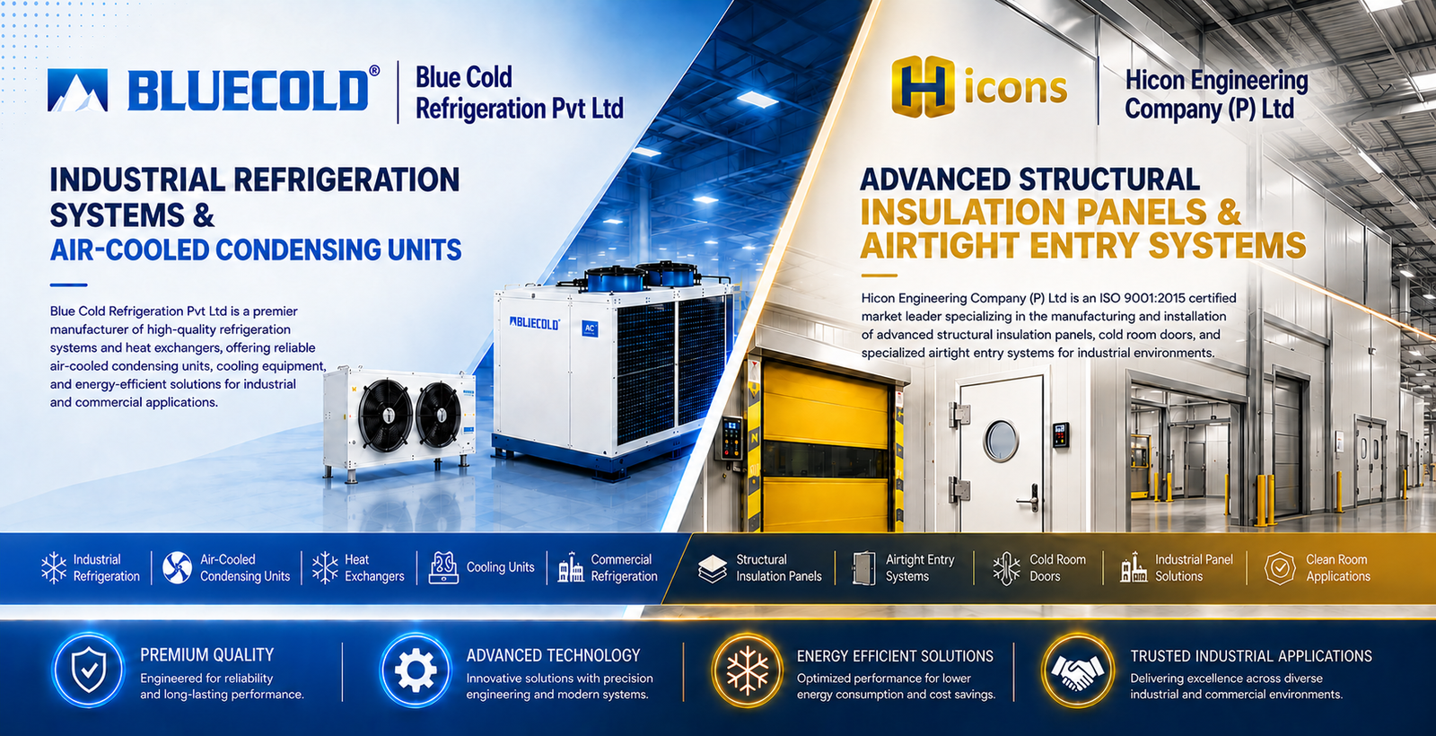 Industrial Refrigeration Systems, Insulation Panels & Airtight Cold Room Solutions